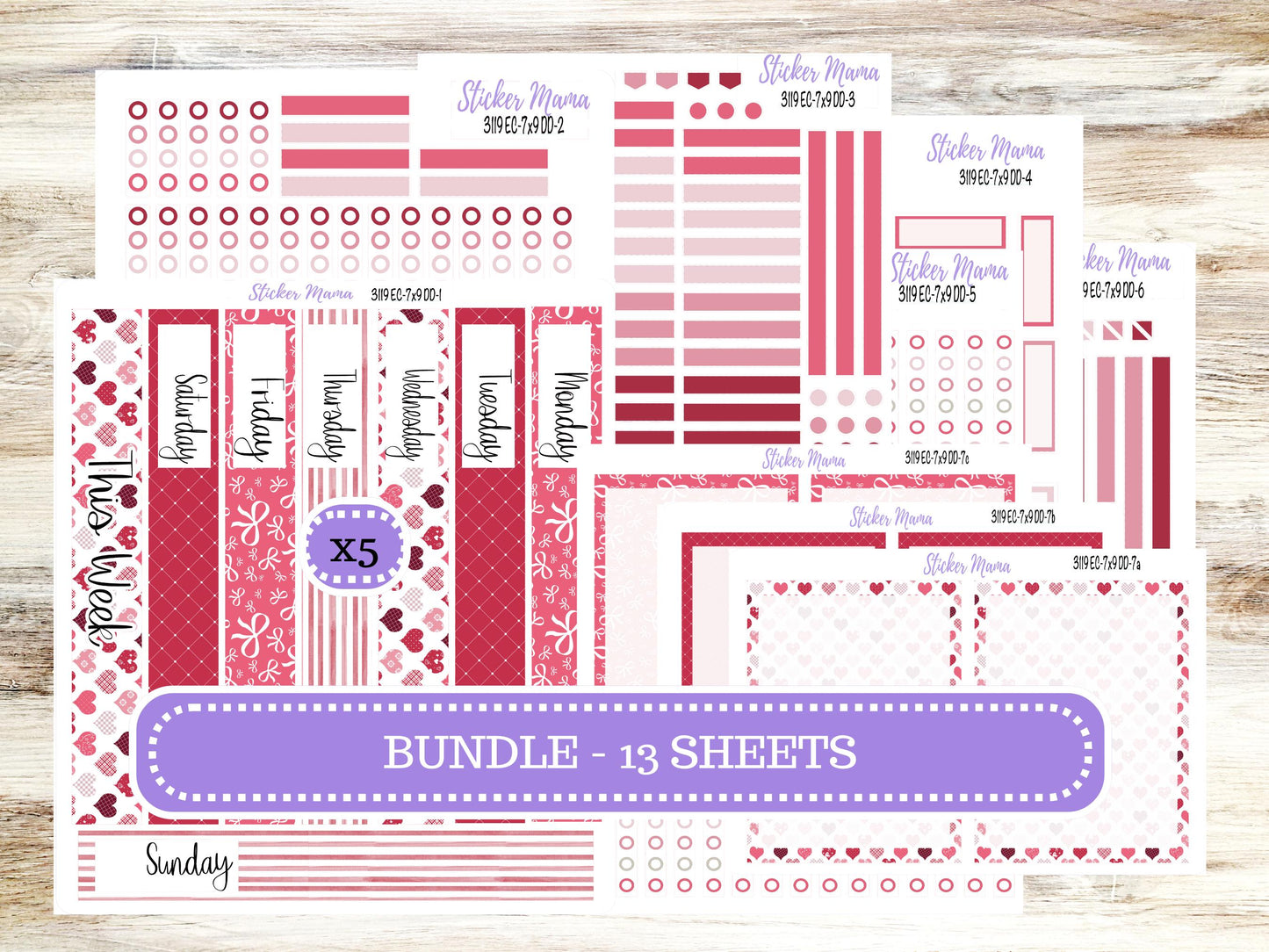 ERIN CONDREN Daily Duo Planner Kit DD-3119 || February || Daily Duo Planner Sticker Kit || Erin Condren ||