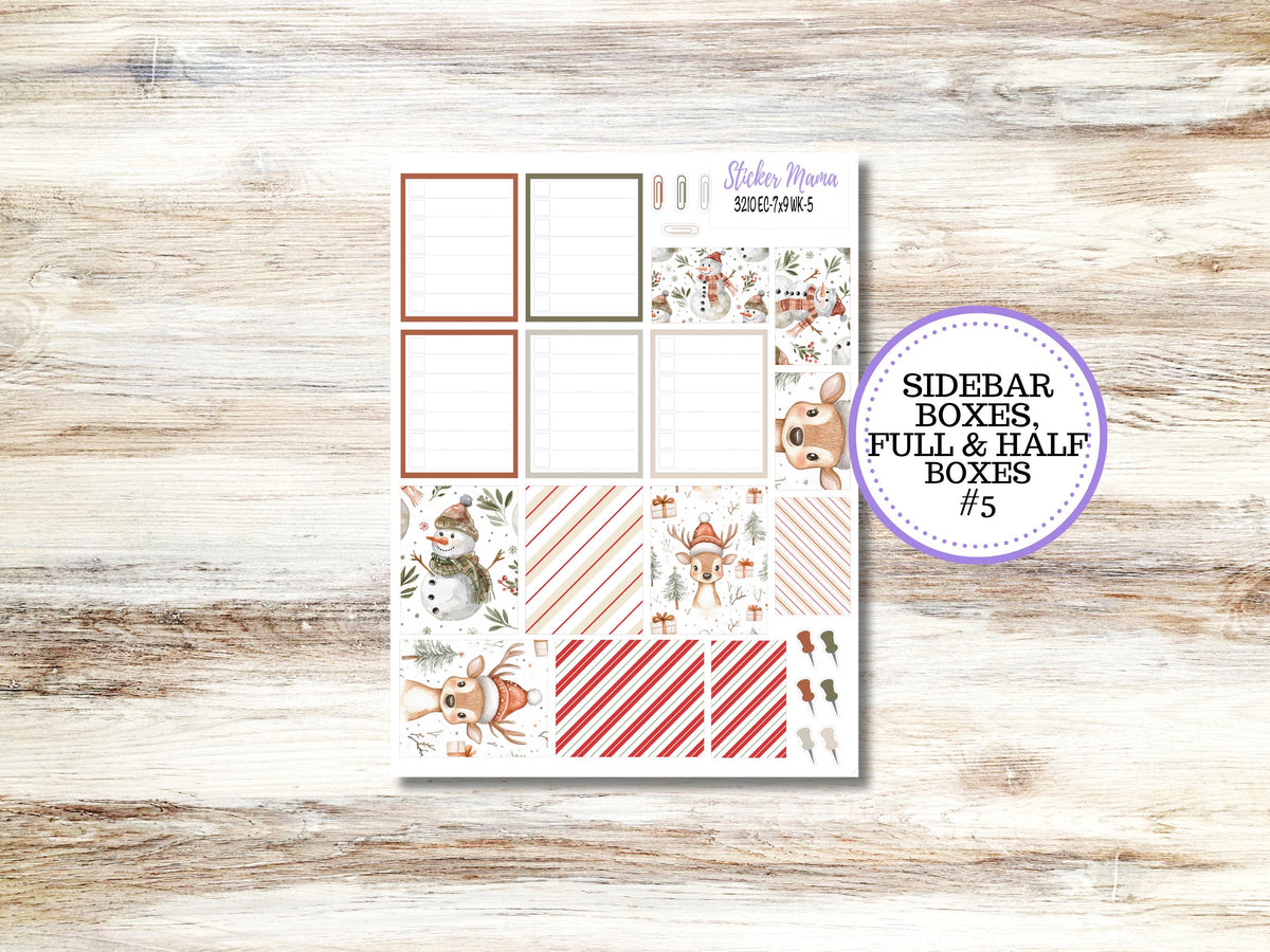 Erin Condren Weekly Planner Kit 3210 | December Frosty Friends | Horizontal | Vertical | Hourly | 9-26