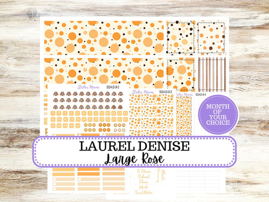 Laurel Denise Large Rose Planner Sticker Kit | #3224 Fall Polka Dots | 8-26 | Choose your own month