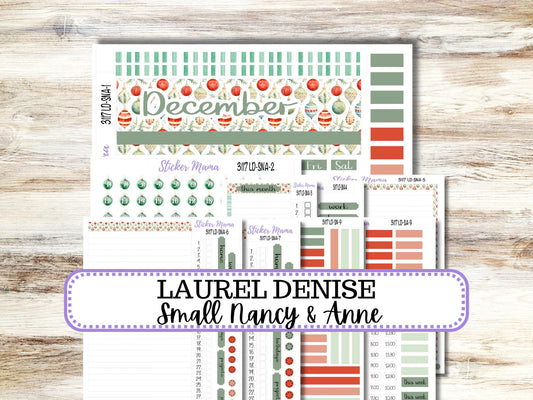 Laurel Denise Small Anne and Nancy Planner Sticker Kit 3117 | December Jolly Jewels | 9-26