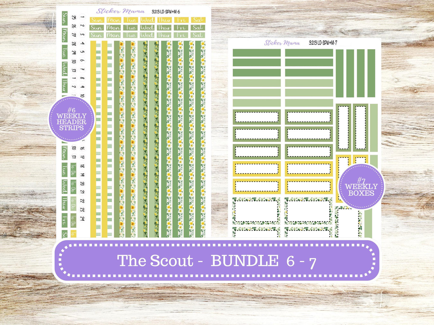 LD Small "The Scout" || PORTRAIT Weekly + Monthly Planner Kit #3213 || March Lucky Blossom || Laurel Denise Kit Portrait  || 11-25