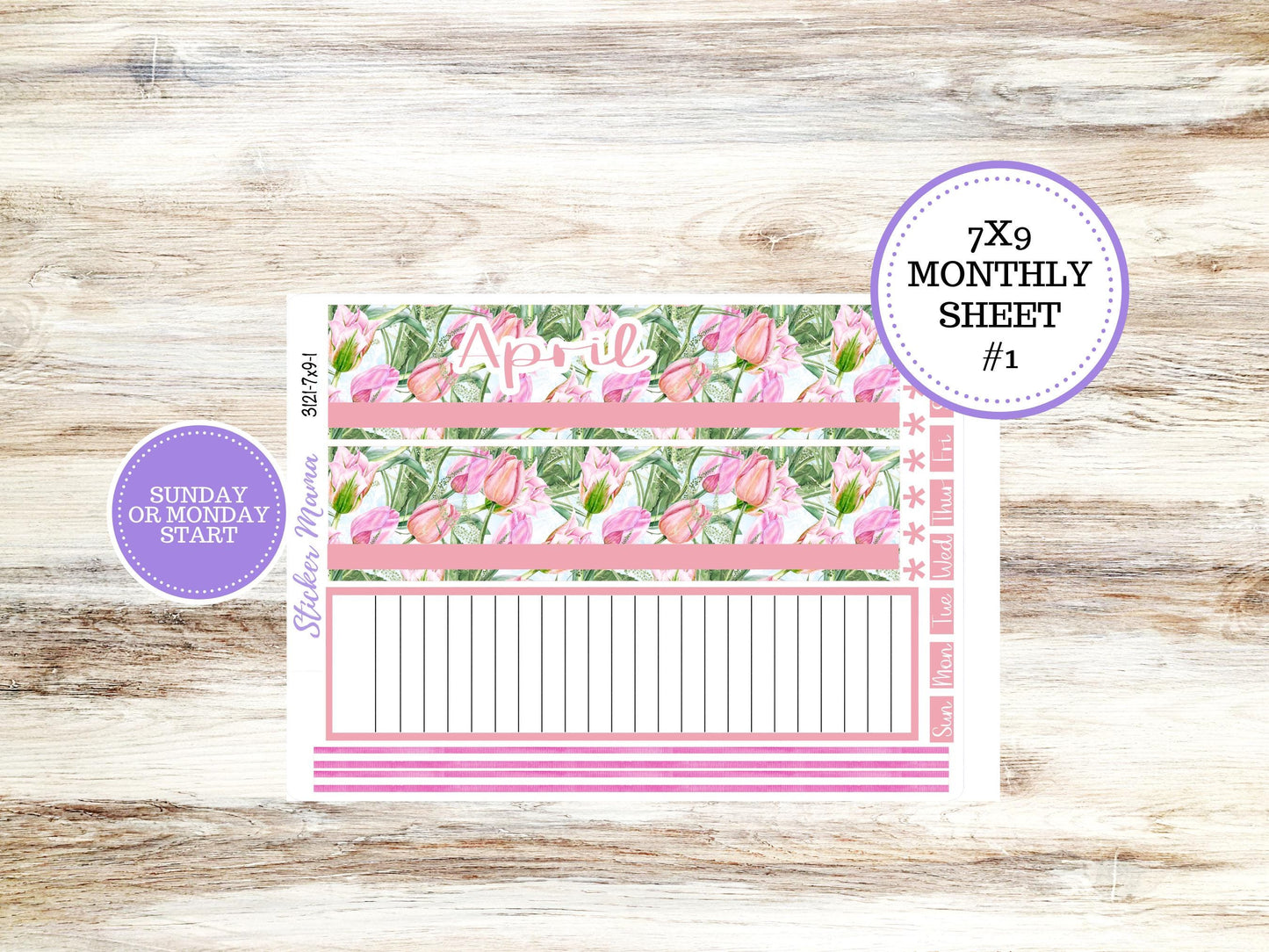 ERIN CONDREN Monthly Kit-3121 || 7X9 || April Easter Petalss - 7x9 ec Monthly Kit || Monthly Planner Kits || 12-25