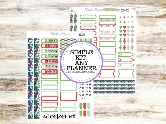 SIMPLE KIT  || #3209 || Jolly Pines || Any Kind Planner || Planner Stickers || Planner Stickers