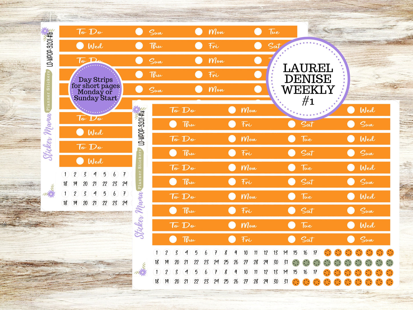 LAUREL DENISE PORTRAIT Planner Kit #3201 || Fall Colors || Laurel Denise Kit || Laurel Denise Stickers ||  || Floral ld