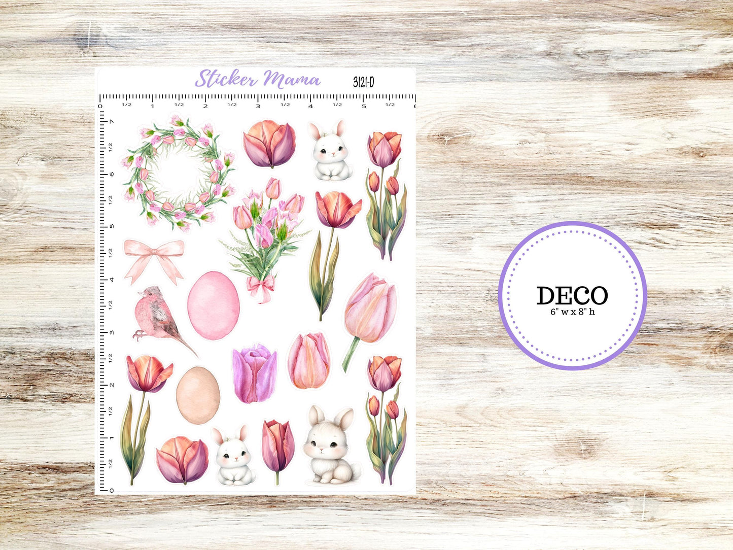 DECO-3121 || Easter Petals Deco || PLANNER STICKERS || Deco Stickers ||  Deco || April