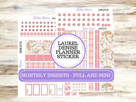 LAUREL DENISE INSERT Pages || Planner Kit #3075 || Shabby Chic Roses || Laurel Denise Kit || Laurel Denise Stickers ||  ld