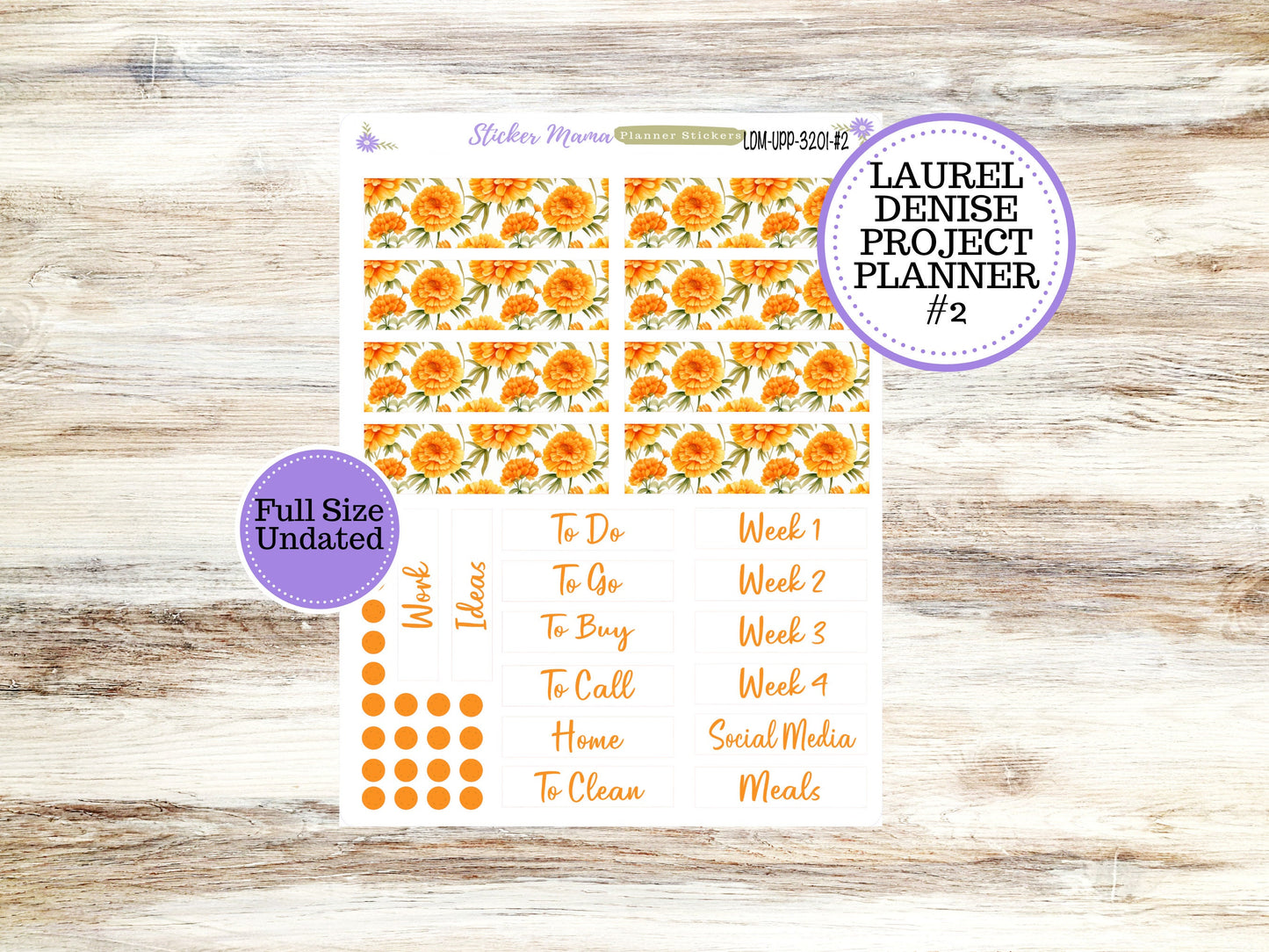 LAUREL DENISE PROJECT  Planner Kit #3201 || Fall Colors || Laurel Denise Kit || Laurel Denise Stickers ||  || Any Month ld