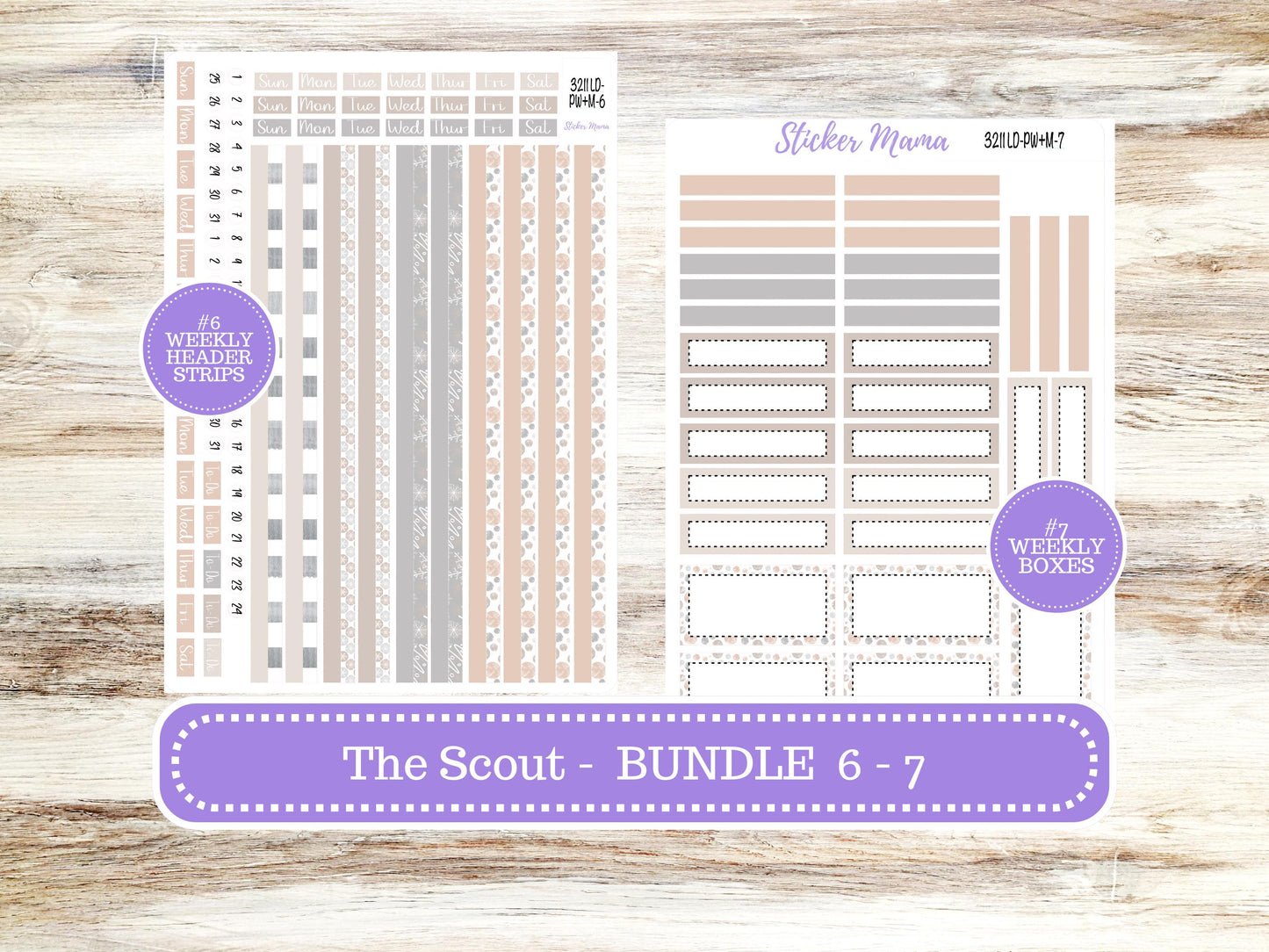 LD Large "The Scout" || PORTRAIT Weekly + Monthly Planner Kit #3211 || January || Laurel Denise Kit Portrait || Pastel Wonderland || 10-25