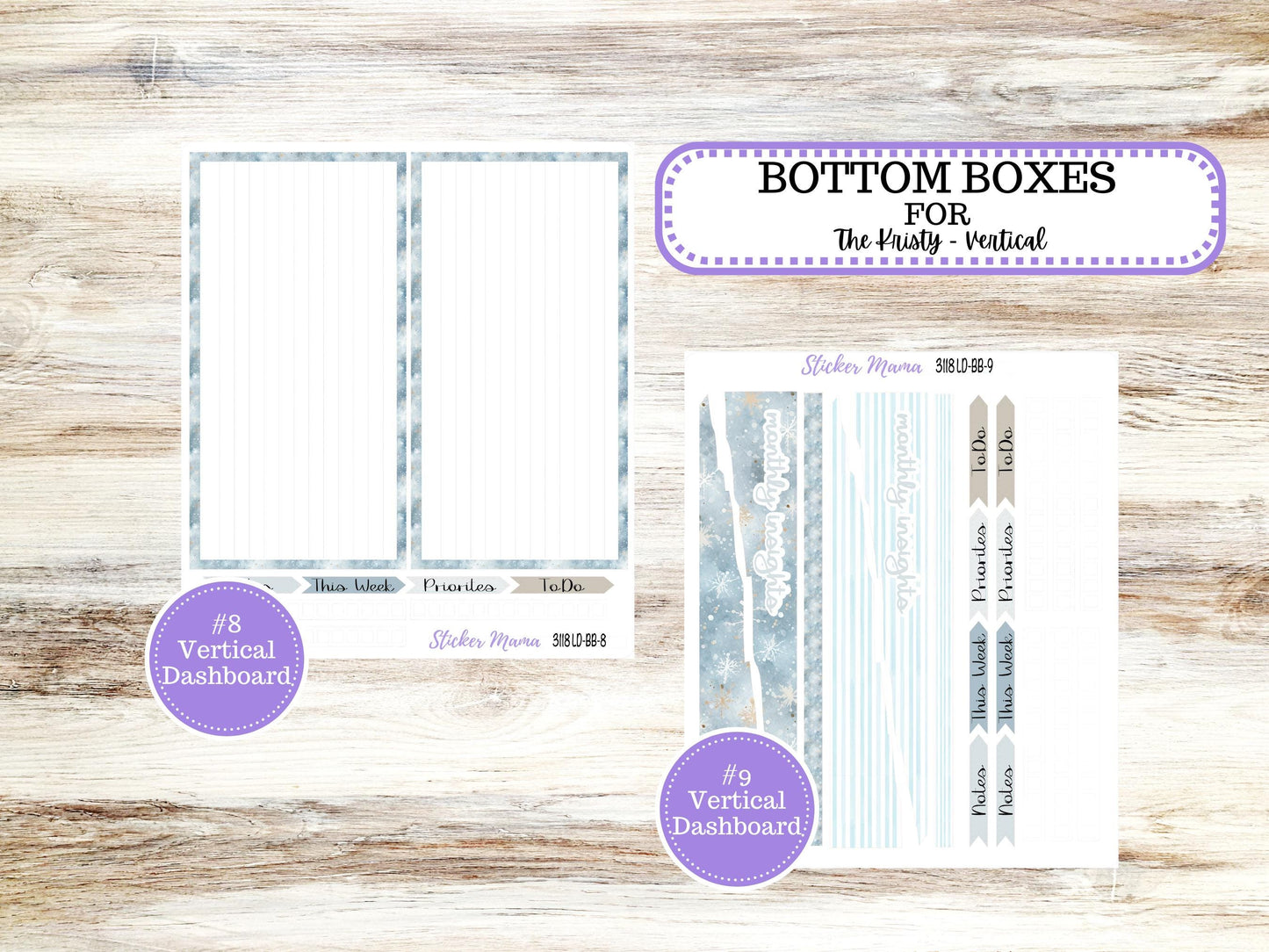 LD BOOK-BOUND Planner Kit #3118 || The Mae || The Kristy || Bookbound || January Laurel Denise Sticker Kit ||  10-25