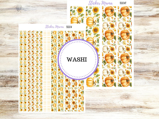 Washi Planner Stickers | Sunflower Harvest 3220