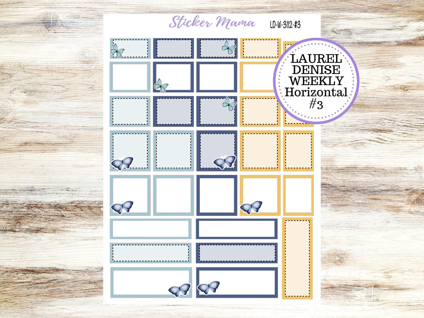 LAUREL DENISE WEEKLY Planner Kit #3112 || Laurel Denise Kit || Ld Stickers || Laurel Denise Horizontal Vertical || Butterfly Bliss