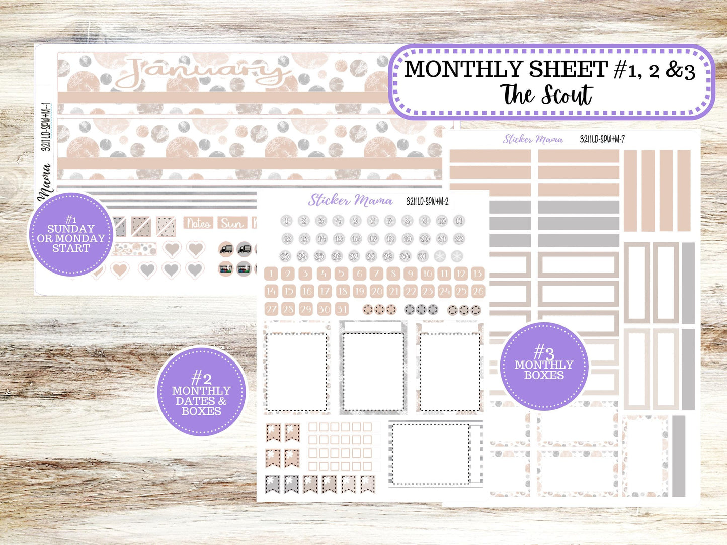 LD Small "The Scout" || PORTRAIT Weekly + Monthly Planner Kit #3211 || Pastel Wonderland  || Laurel Denise Kit Portrait || January || 10-25
