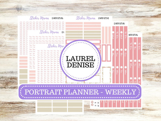 LAUREL DENISE Weekly PORTRAIT || Planner Kit #3075 || Shabby Chic Roses || Laurel Denise Kit || Laurel Denise Stickers ||  ld