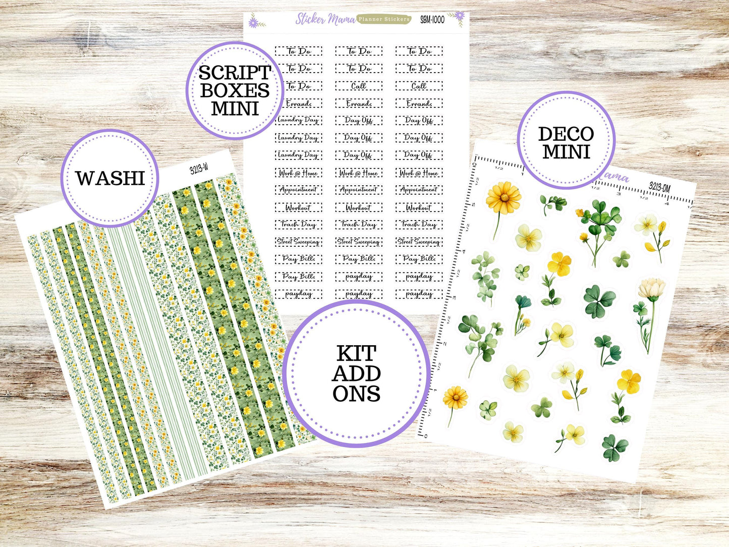 JOURNALING KIT  || #3213 || Lucky Blossoms || Journal Planner || Planner Stickers || Journal Stickers