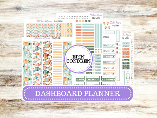 ERIN CONDREN Dashboard Planner Kit DB-3113 || Sky High August  || Dashboard Planner Sticker Kit || Erin Condren ||