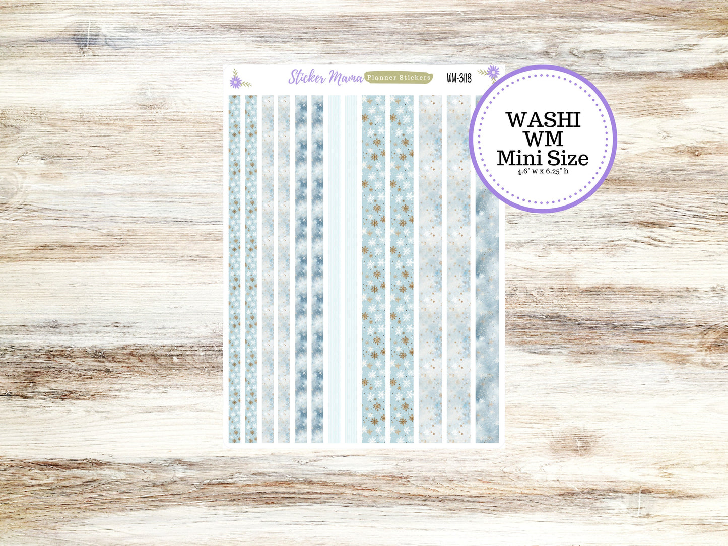WASHI PLANNER STICKERS || 3118 || Arctic Frost || Washi Stickers || Winter Planner Stickers || Washi for Planners