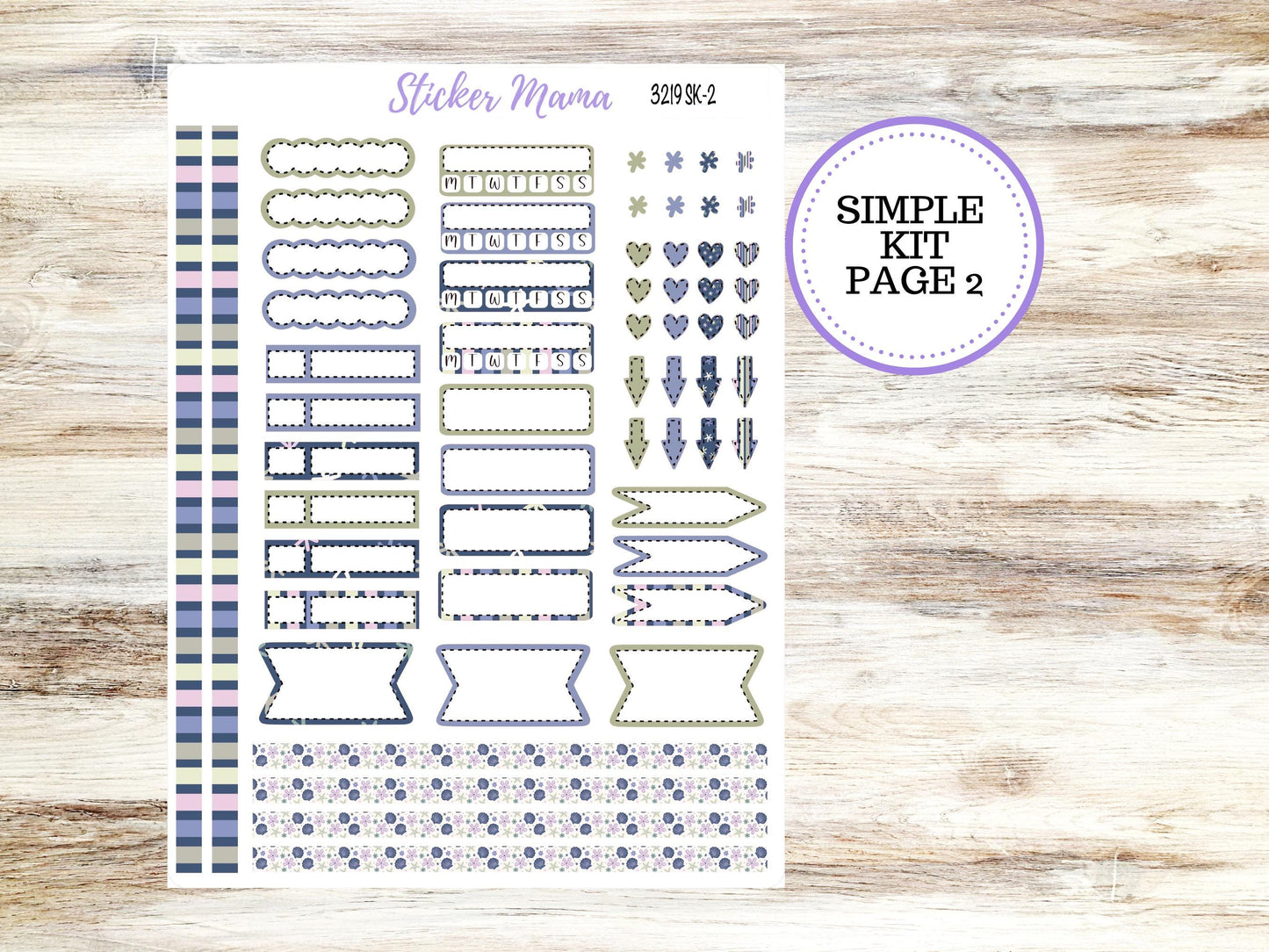 Simple Planner Sticker Kits | Tropical Trinkets 3219