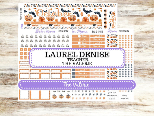 LD "The Valerie" || TEACHER Week + Month Planner Kit #3102 || Pumpkin Town ||Laurel Denise Kit || Laurel Denise Teacher Planner || June 25