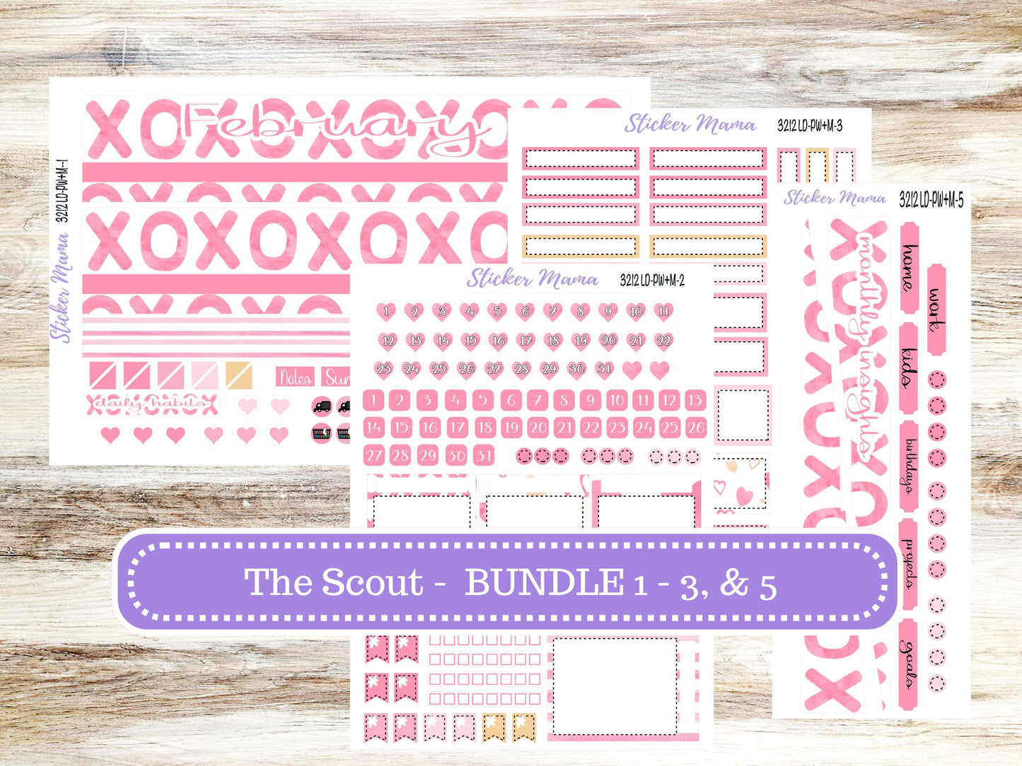 LD Large "The Scout" || PORTRAIT Weekly + Monthly Planner Kit #3212 || February || Laurel Denise Kit Portrait || Love Notes || 10-25