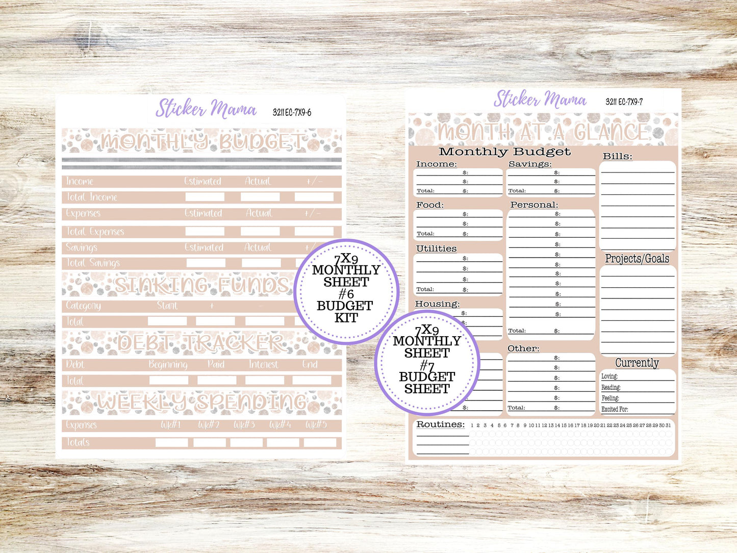 ERIN CONDREN Monthly Kit-3211 || 7X9 || Pastel Wonderlands - 7x9 ec January Monthly Kit - Monthly Planner Kits -  Monthly Pages || 10-25