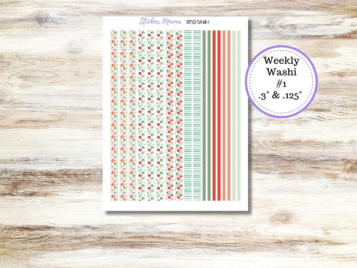 Erin Condren Weekly Planner Kit 3117 | Jolly Jewels | Vertical, Horizontal & Hourly Stickers | December | 9-26