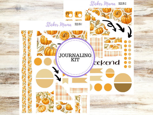 Journal Planner Sticker Kit  | Pumpkin Cornstalk #3221