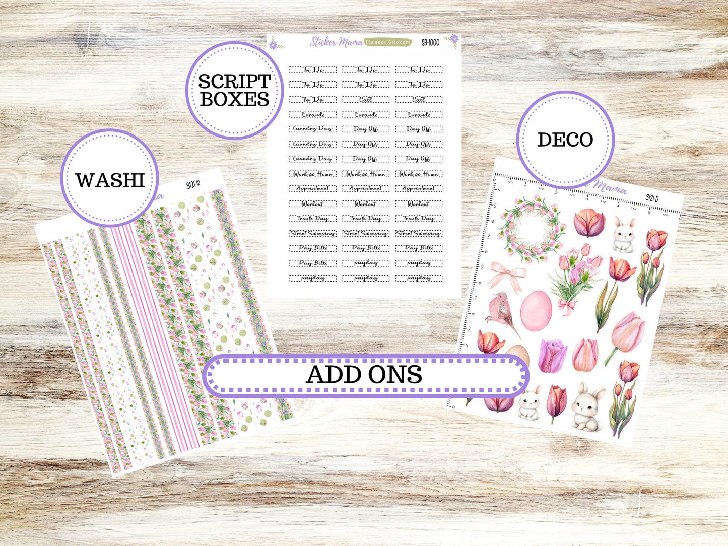 LD “The Nancy & Anne” Large || Week + Month PLANNER Monthly Kit #3121 Easter Petals || Horizontal Vertical Kit || 12-25