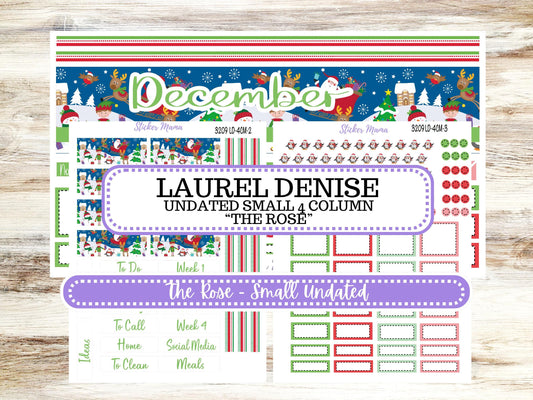 LD "Th Rose" Small || 4 COLUMN Mini (formerly the project mini) Size Planner Kit #3209 || Jolly Pines || Project Stickers || June 25