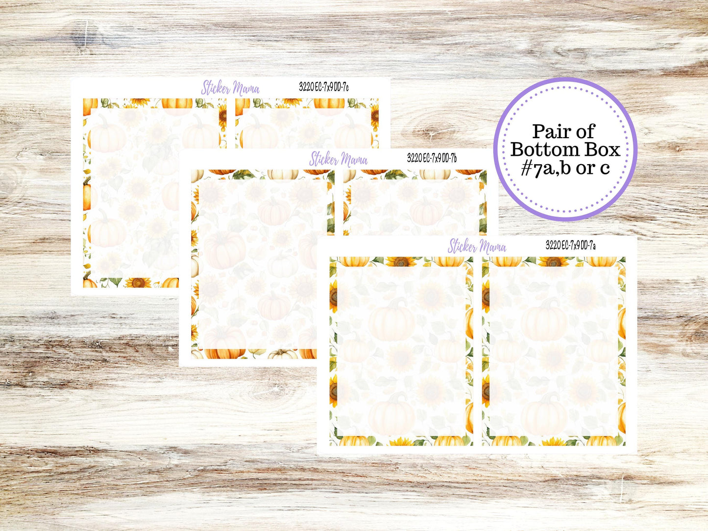 Erin Condren Daily Duo Planner Kit DD 3220 | Sunflower Harvest  | Full Month Kit