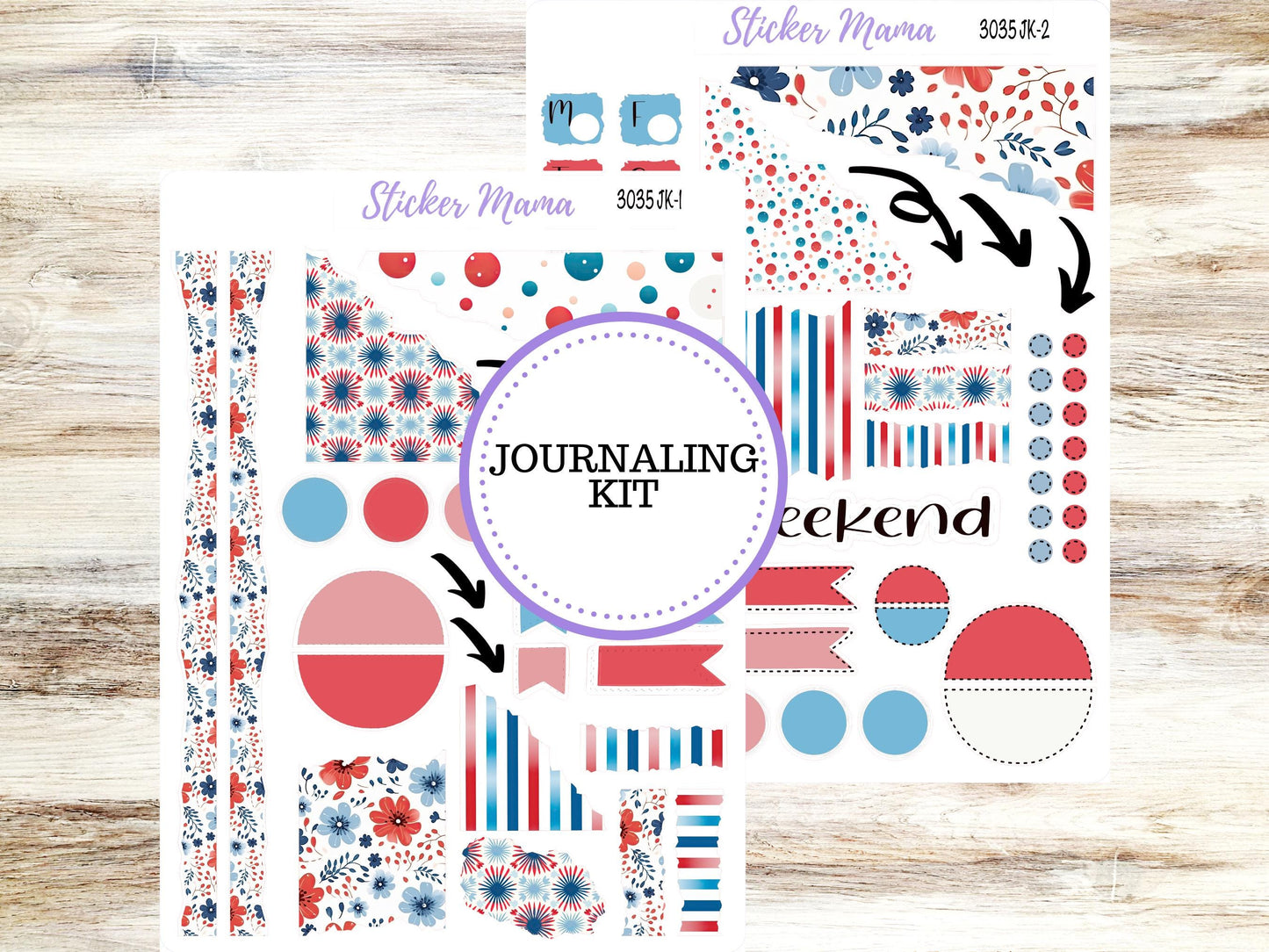Journaling Stickers | Planner Stickers Kit | 3035 American Dream