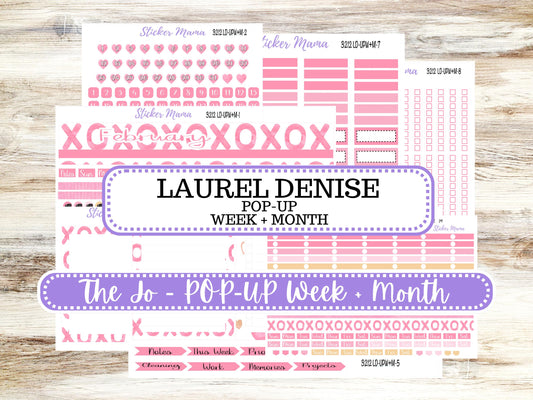 LD POP-UP Week+Month Planner Kit #3212 || The Jo || Love Notes || Laurel Denise Kit || Laurel Denise Stickers || 10-25