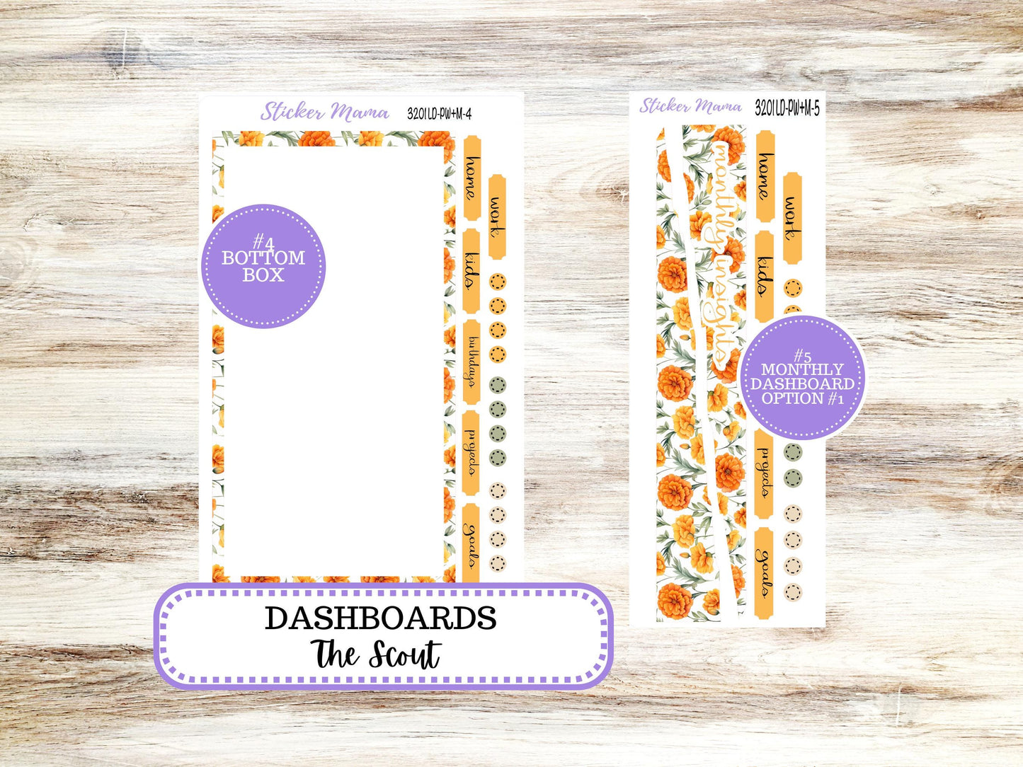 Laurel Denise Large Scout Planner Sticker Kit | Portrait Weekly + Monthly |  Month of your Choice 3201 Fall Colors | 5-26