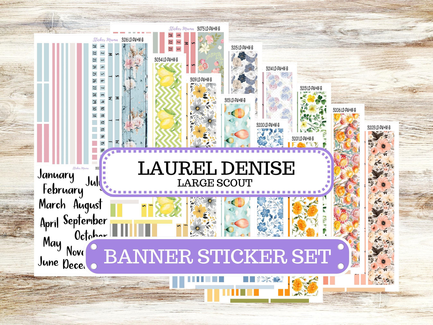 Banner Set | Laurel Denise Large Scout | Portrait Week + Month | Monthly Header Kit