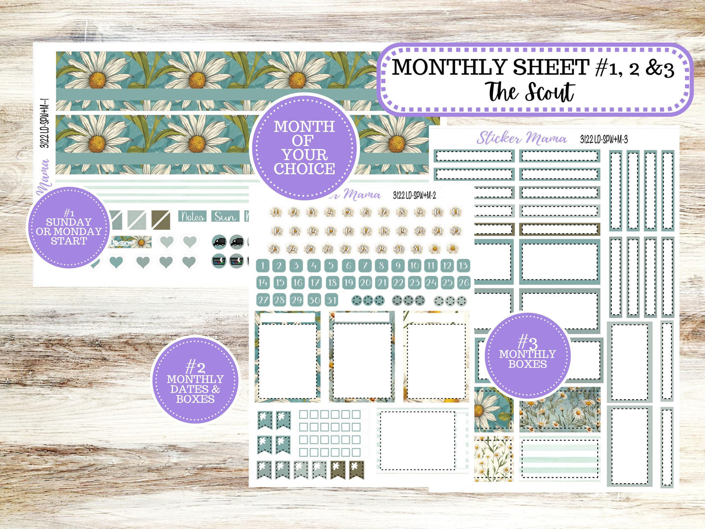LD Small "The Scout" || PORTRAIT Weekly + Monthly Planner Kit #3122 || Vintage Bloom || Laurel Denise Kit Portrait  || 11-25