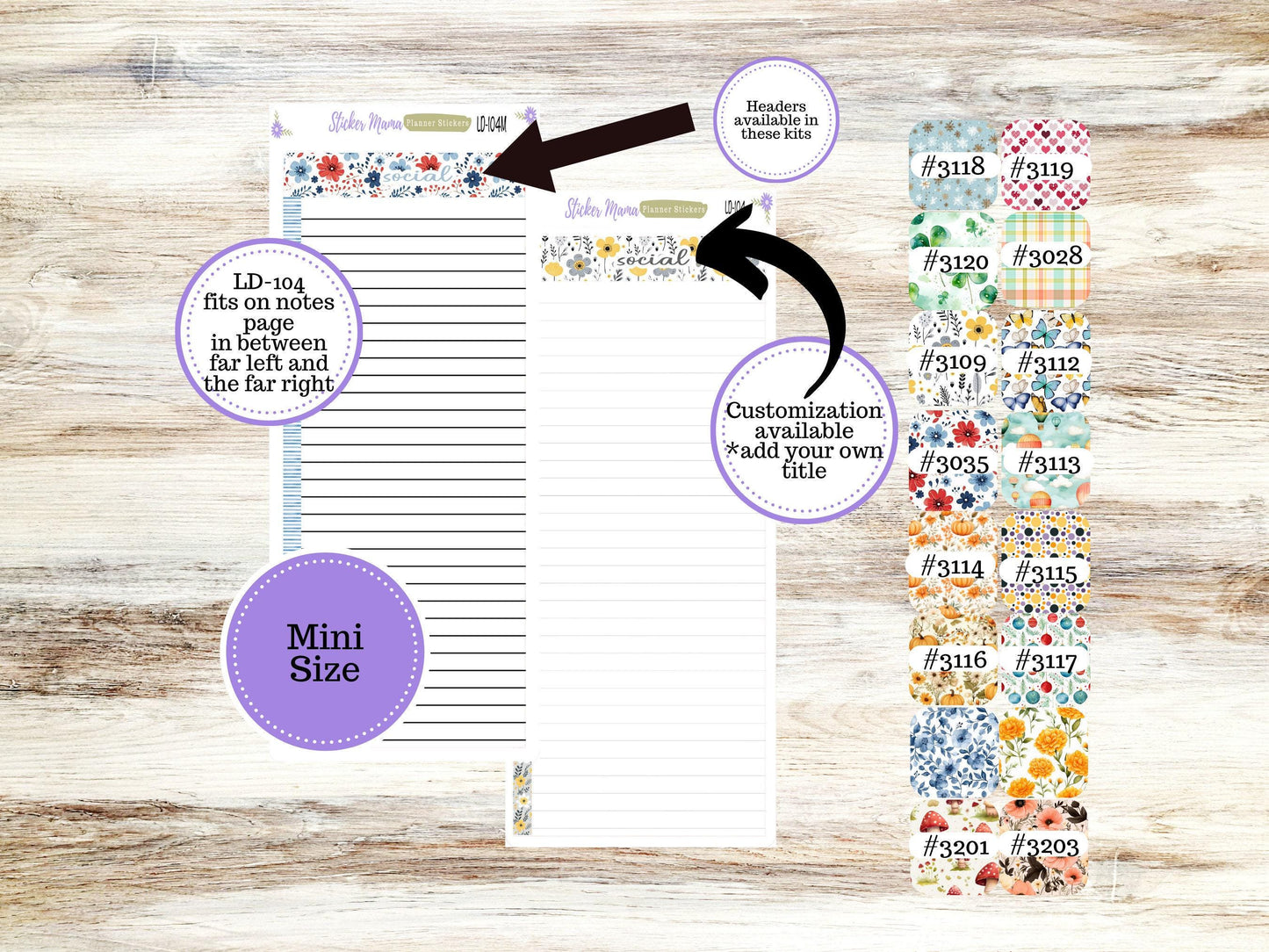 LAUREL DENISE PLANNER - Customized back page || Customize || Bullet note taking page || monthly back page