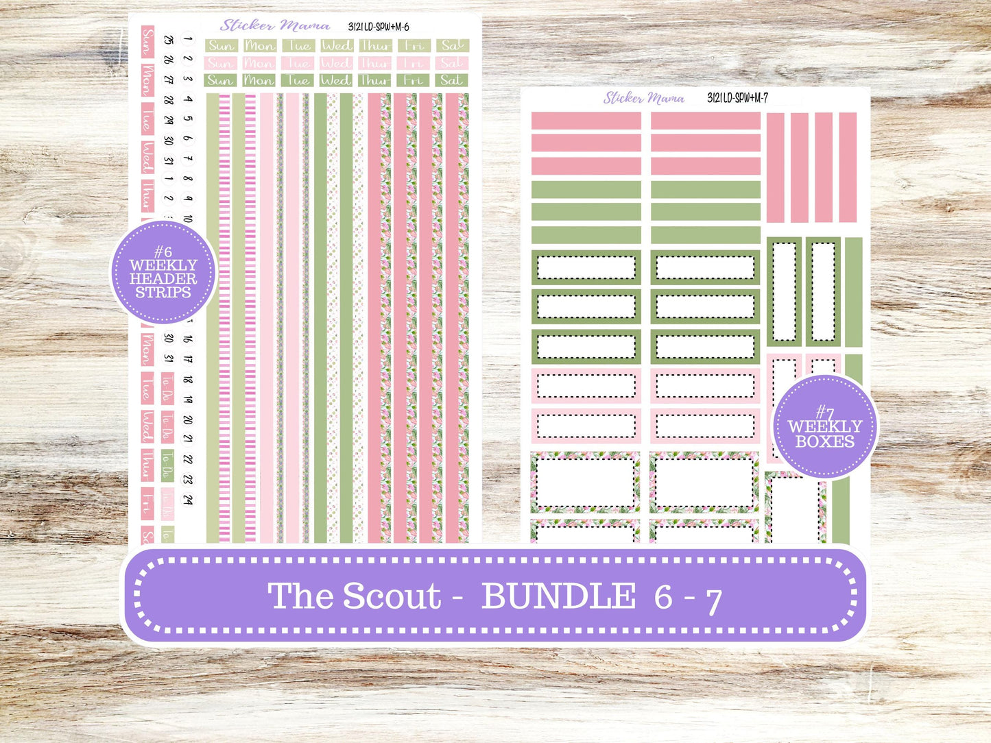 LD Small "The Scout" || PORTRAIT Weekly + Monthly Planner Kit #3121 || April Eater Petals || Laurel Denise Kit Portrait  || 12-25