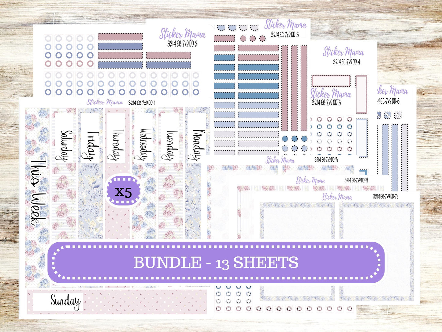ERIN CONDREN Daily Duo Planner Kit DD-3214 || Peony Palace || Daily Duo Planner Sticker Kit || Erin Condren ||