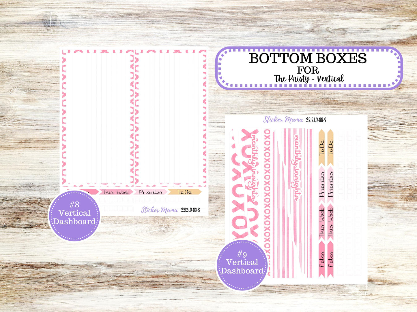 LD BOOK-BOUND Planner Kit #3212 || The Mae || The Kristy || Love Notes || February Laurel Denise Sticker Kit ||  10-25