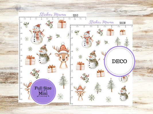 DECO-3210 || Frosty Friends Deco || PLANNER STICKERS || Christmas Stickers ||