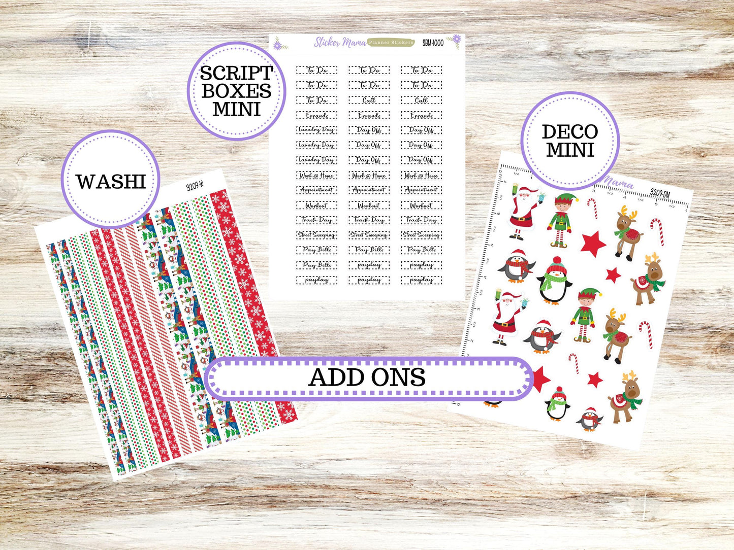 LD SMALL "The Anne" & "The Nancy" || MINI Week + Month Planner Kit #3209 || Laurel Denise Horizontal Vertical || Jolly Pines || 9-25