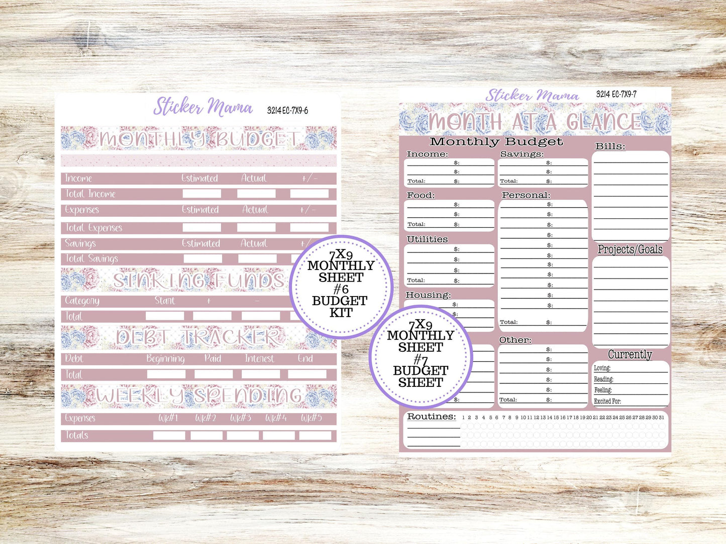 ERIN CONDREN Monthly Kit-3214 || 7X9 || Peony Palace - 7x9 ec April Monthly Kit -  Monthly Planner Kits -  Monthly Pages || 12-25
