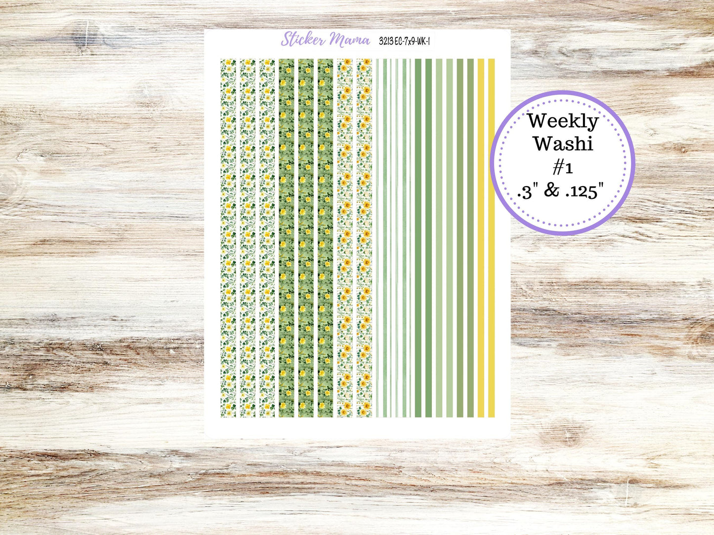 ERIN CONDREN WK-3213 || Lucky Blossom || Weekly Planner Kit || Erin Condren || Hourly Planner Kit || March Vertical Planner Kit