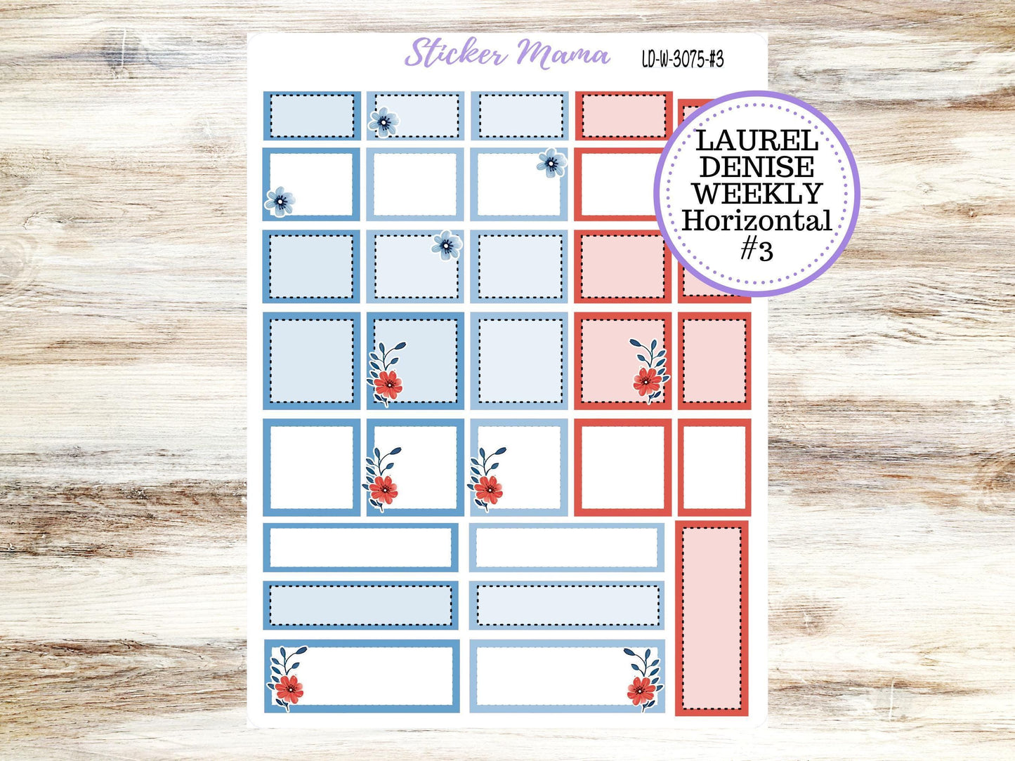 LAUREL DENISE WEEKLY Planner Kit #3035 || Laurel Denise Kit || Ld Stickers || Laurel Denise Horizontal Vertical || American Dream