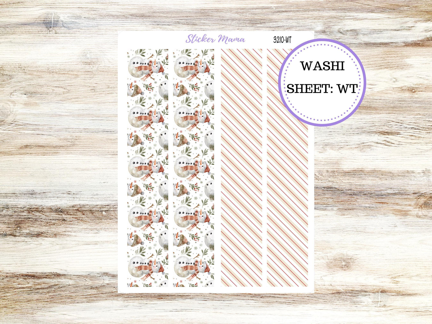 WASHI PLANNER STICKERS || 3210 || Frosty Friends || Washi Stickers || Planner Stickers || Washi for Planners