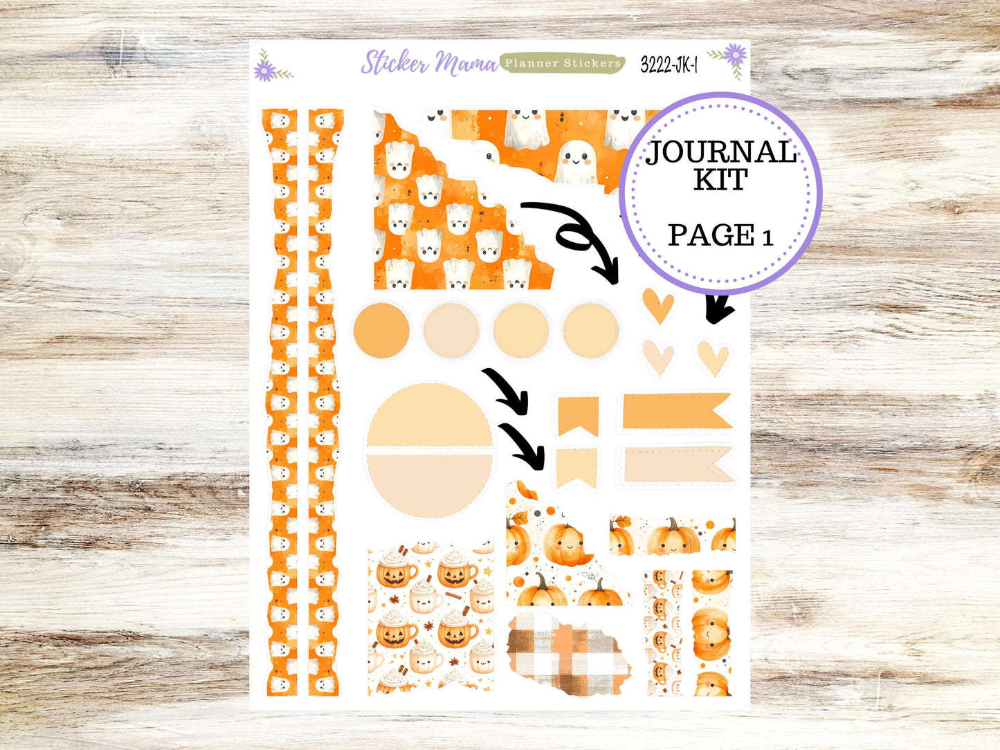 Journal Planner Sticker Kit | 3222 Cozy Ghost