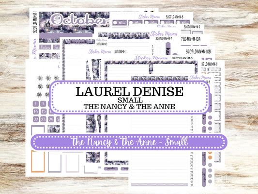 LD SMALL "The Anne" & "The Nancy" || MINI Week + Month Planner Kit #3207 || Laurel Denise Horizontal Vertical || Haunted Haven || Aug 25