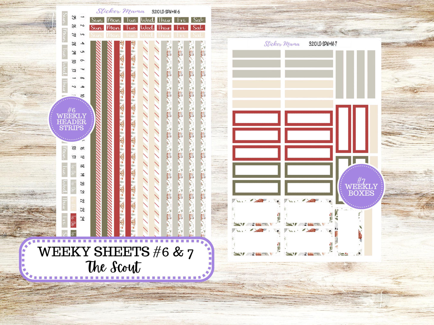LD Small "The Scout" || PORTRAIT Weekly + Monthly Planner Kit #3210 || Frosty Friends || Laurel Denise Kit Portrait || 10-25