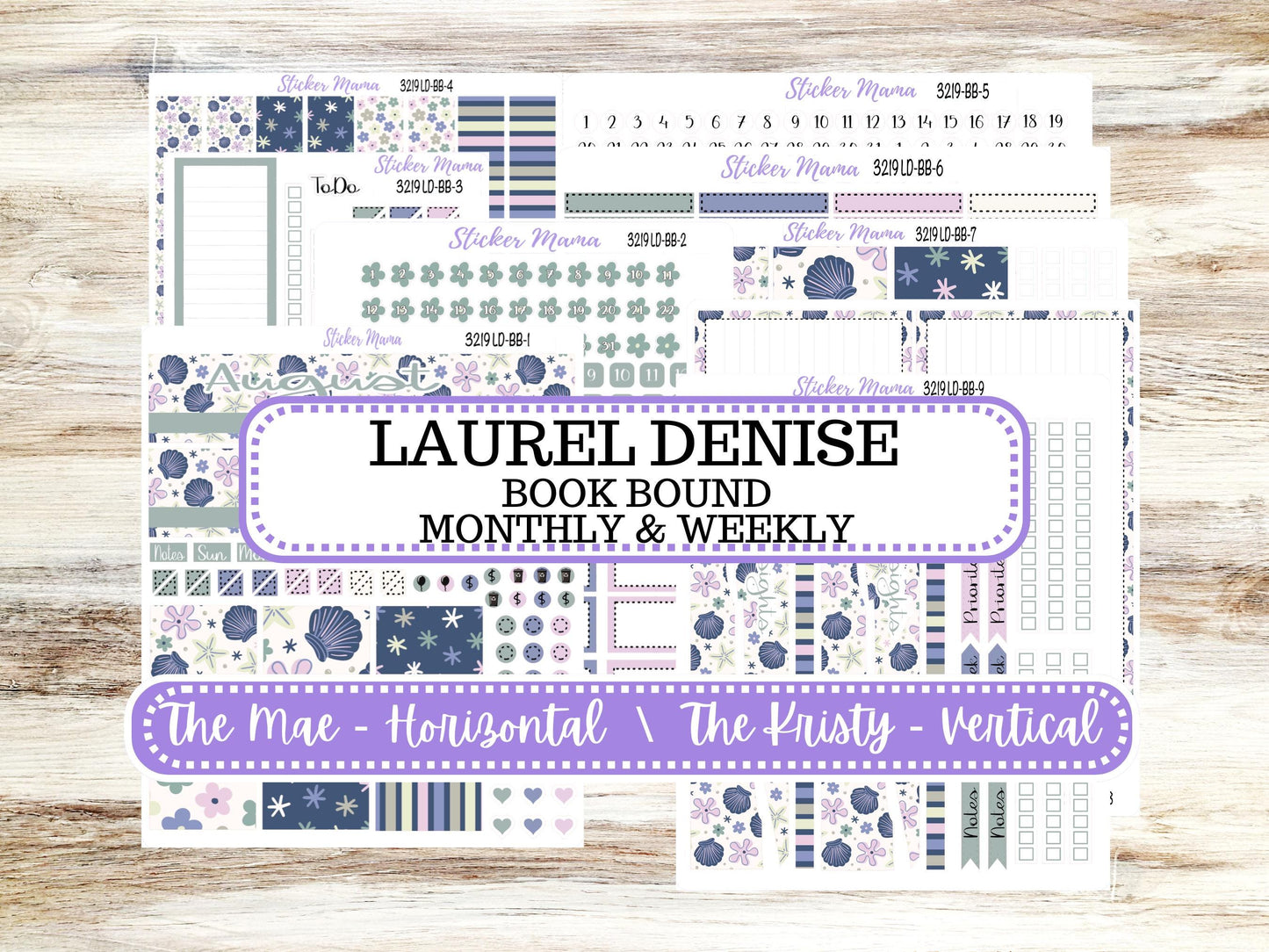 Laurel Denise Mae and Kristy Planner Sticker Kit | Book-Bound | August 3219 Tropical Trinkets | 5-26