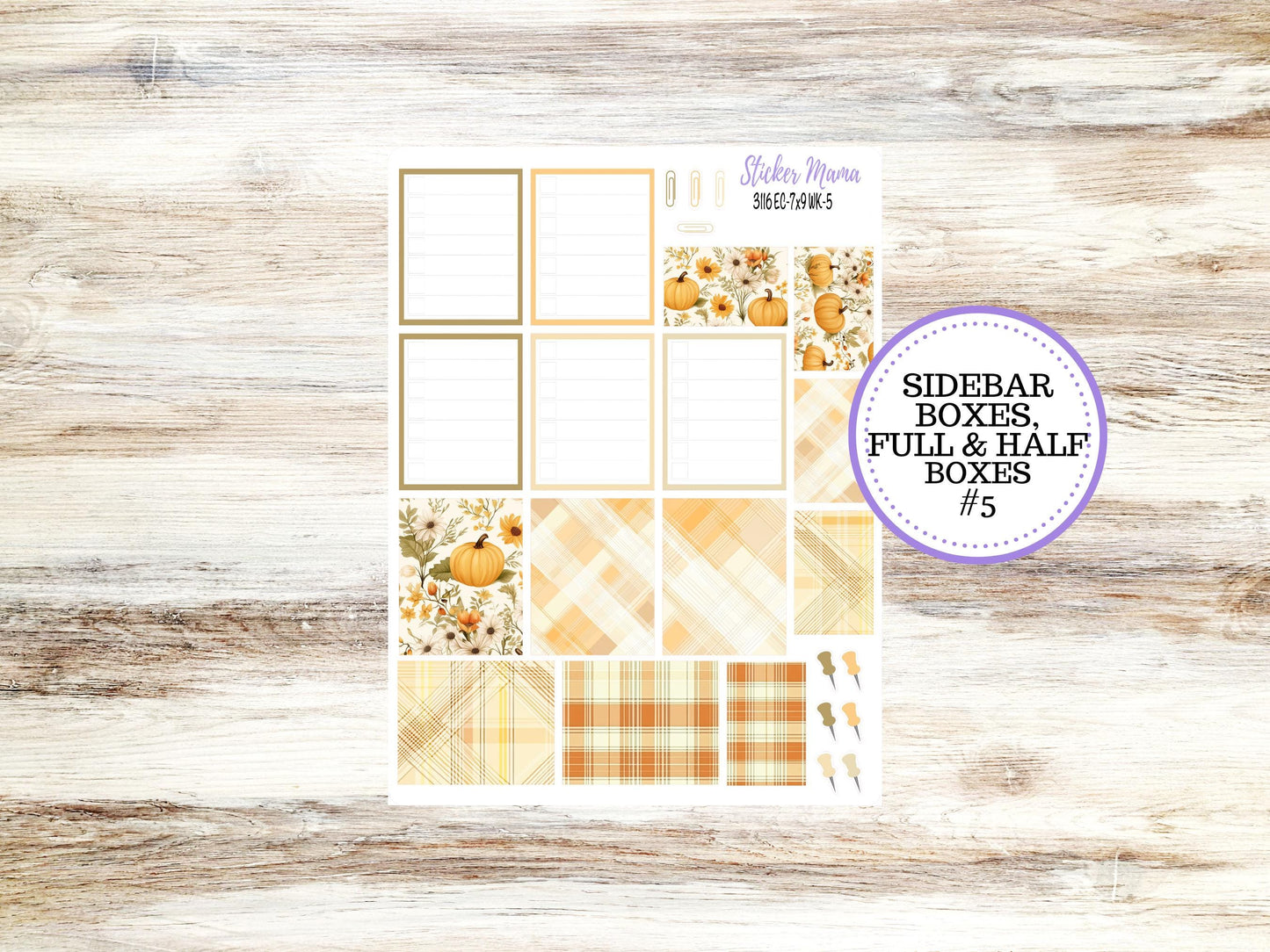 Erin Condren Weekly Planner Kit WK 3116 | Fall Planner Kit | Pumpkin Spice
