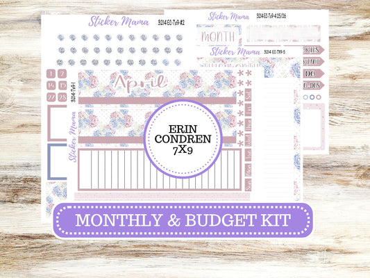 ERIN CONDREN Monthly Kit-3214 || 7X9 || Peony Palace - 7x9 ec April Monthly Kit -  Monthly Planner Kits -  Monthly Pages || 12-25